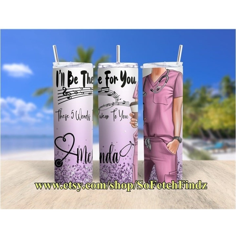 Personalized Stethoscope Nurse Tumbler, Inspired for 80's Music Lover Nurses